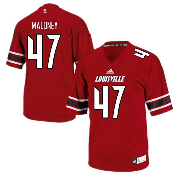 Men #47 Ian Maloney Louisville Cardinals College Football Jerseys Sale-Red - Click Image to Close